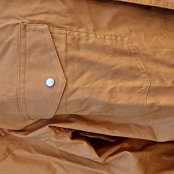 Wyoming Traders XXL FORMER TEXAS RANGERS rust brown cotton Blend pearl snaps - Picture 3 of 11